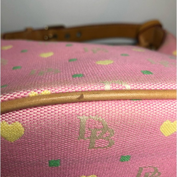 Dooney & Bourke Pink Mini Monogram Purse Y2K Vintage Canvas & Leather - Picture 8 of 16